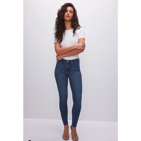 Good American Good Legs Skinny Crop Jeans Blue Size 8/29 - Picture 1 of 6